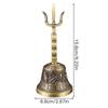 Bronze Hand Bell Tibetan Style Diamond Pestle Method Copper Bell Engraved Sanskrit Ornaments Nepalese Crafted Handbell