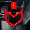 Car Handle Devil Heart Hanging Ring Hand Strap Train Bus Handle Bumper Warning Ring Auto Interior Decorative Accessories