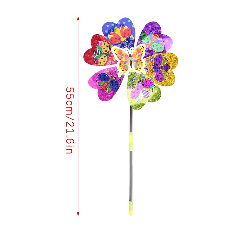 1Pc Colorful Sequin Windmill Cartoon Animal 3D Pinwheel Home Garden Decoration Wind Spinner Whirligig Yard Decor Outdoor Kid Toy