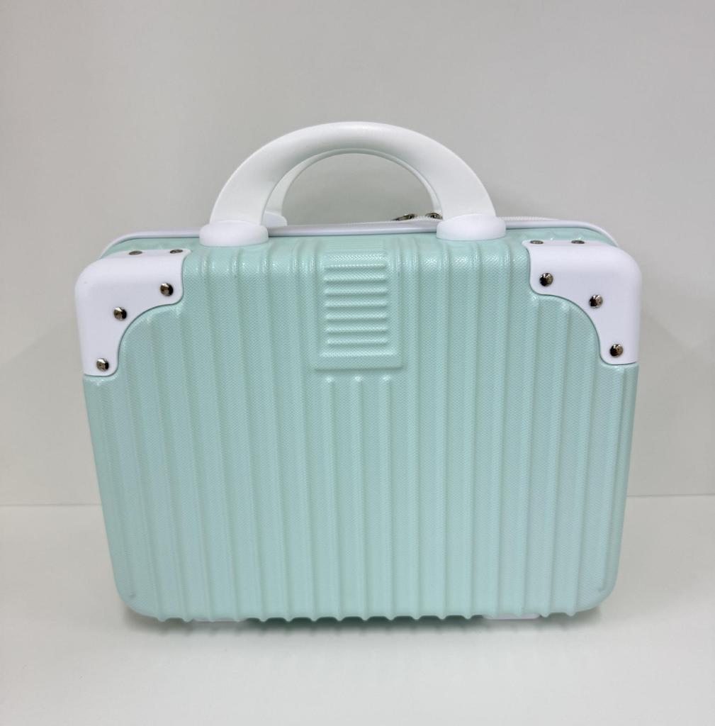 14-Inch Retro Makeup Case: Cute, Portable Travel Storage for Women and Students