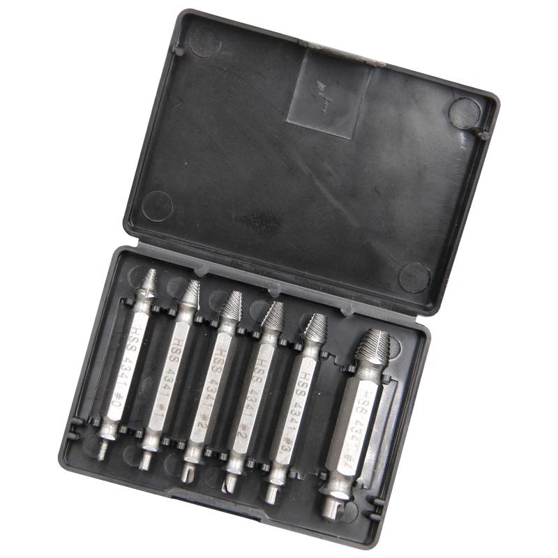 6Pcs Double Head Set Extractor Double Head Screw Slide Tooth Removal Screwdriver Bit Set Broken Wire Tool Kit Power Tool