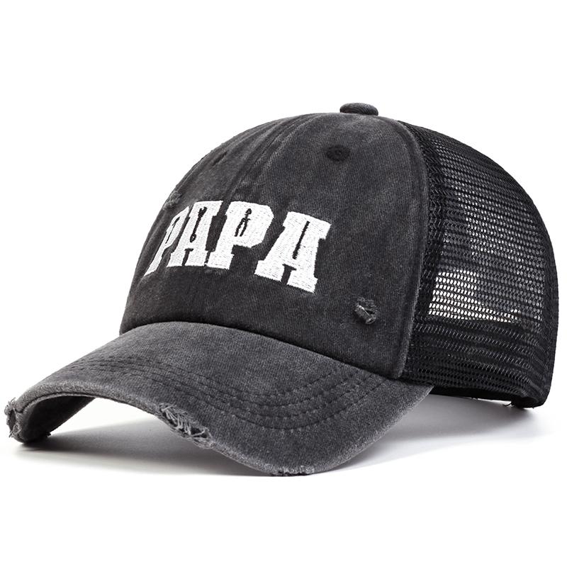 

Unisex Papa Letter Embroidery Baseball Net Caps Spring And Summer Outdoor Adjustable Casual Hats Sunscreen Hat Sports Cap