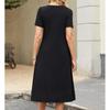 Casual Fashion Slim Fit Solid Color Long Dress for Women Ladies