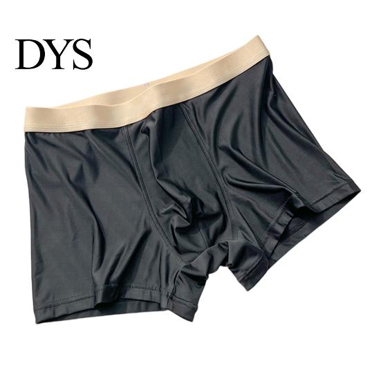 Men Boxer Briefs Mid-rise Elastic Waistband Solid Color Wide Letter Print Panties Moisture-Wicking U-convex Underwear Comfortable