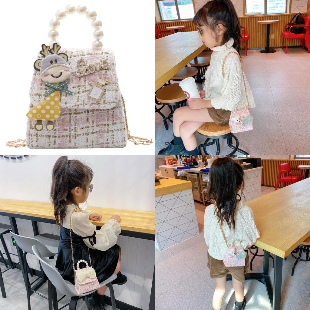 Adorable Mini Children's Crossbody Bag Cute Princess Style Soft Canvas Fashionable Design For Girls With Colorful Options