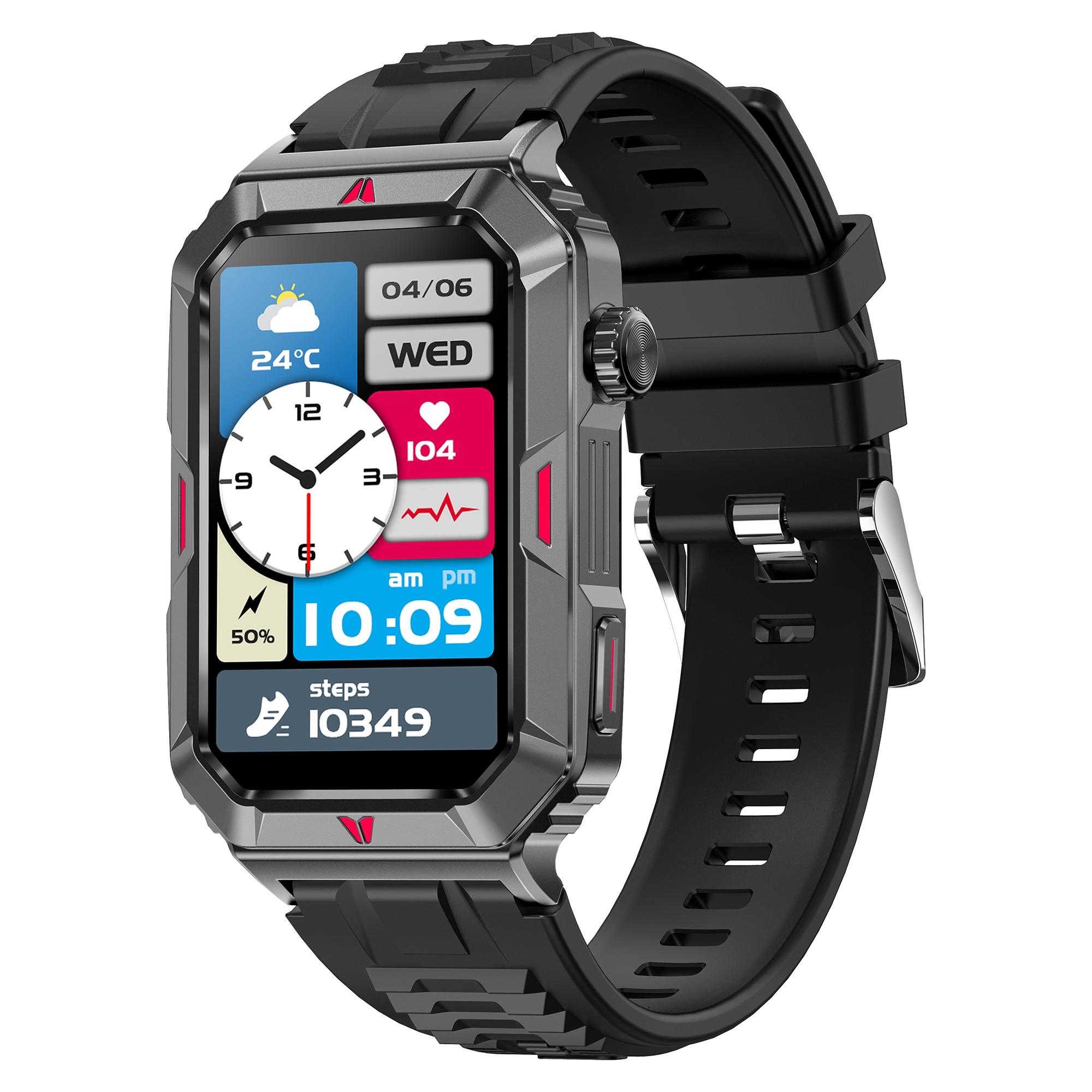 

CF26 1.57-inch Touch Screen Smart Watch Health Monitor Fitness Wristband, Silicone Strap