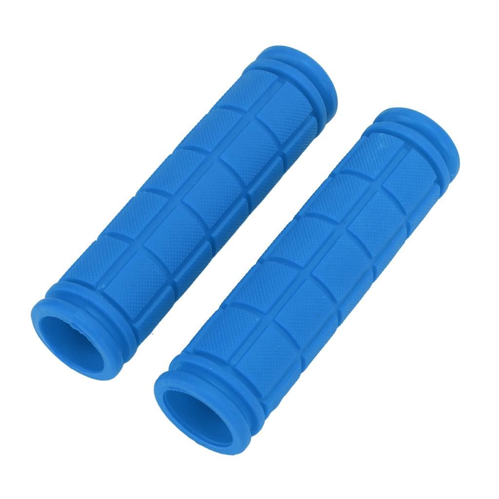 1Pair Bike Handle Grips Bicycle Handlebar Riding Covers Soft Rubber for Mountain Road BikeDark Blue