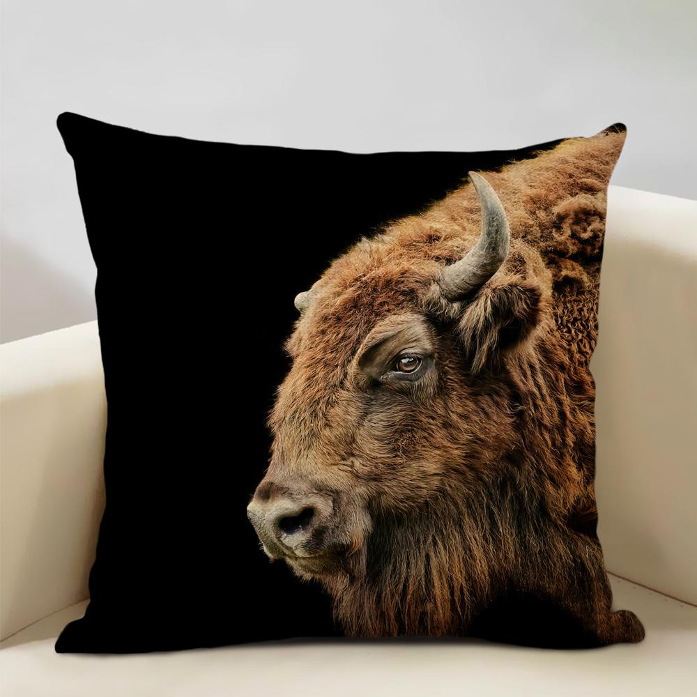 Animal Series Cushion Cover Nice Cow Sofa Decorative Pillow Cover Custom Pillow Case Outdoor Leisure Chair Waist Pillow Case