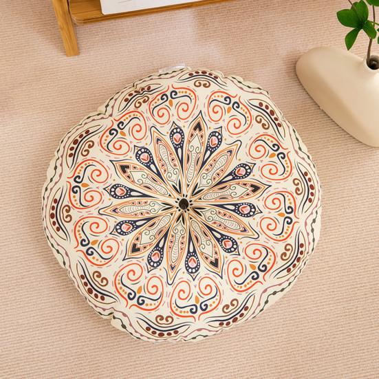 Boho apvalus sėdimasis pagalvėlė minkštas medvilnės lino kėdės pagalvėlės sutirštinta tatami grindų pagalvė pagalvėlė meditacijai svetainei lango balkonui skaitymo kampeliams