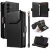 For Samsung Galaxy S25 FE Case with Multi-Card Holder and Strap PU Leather Phone Cover Stand