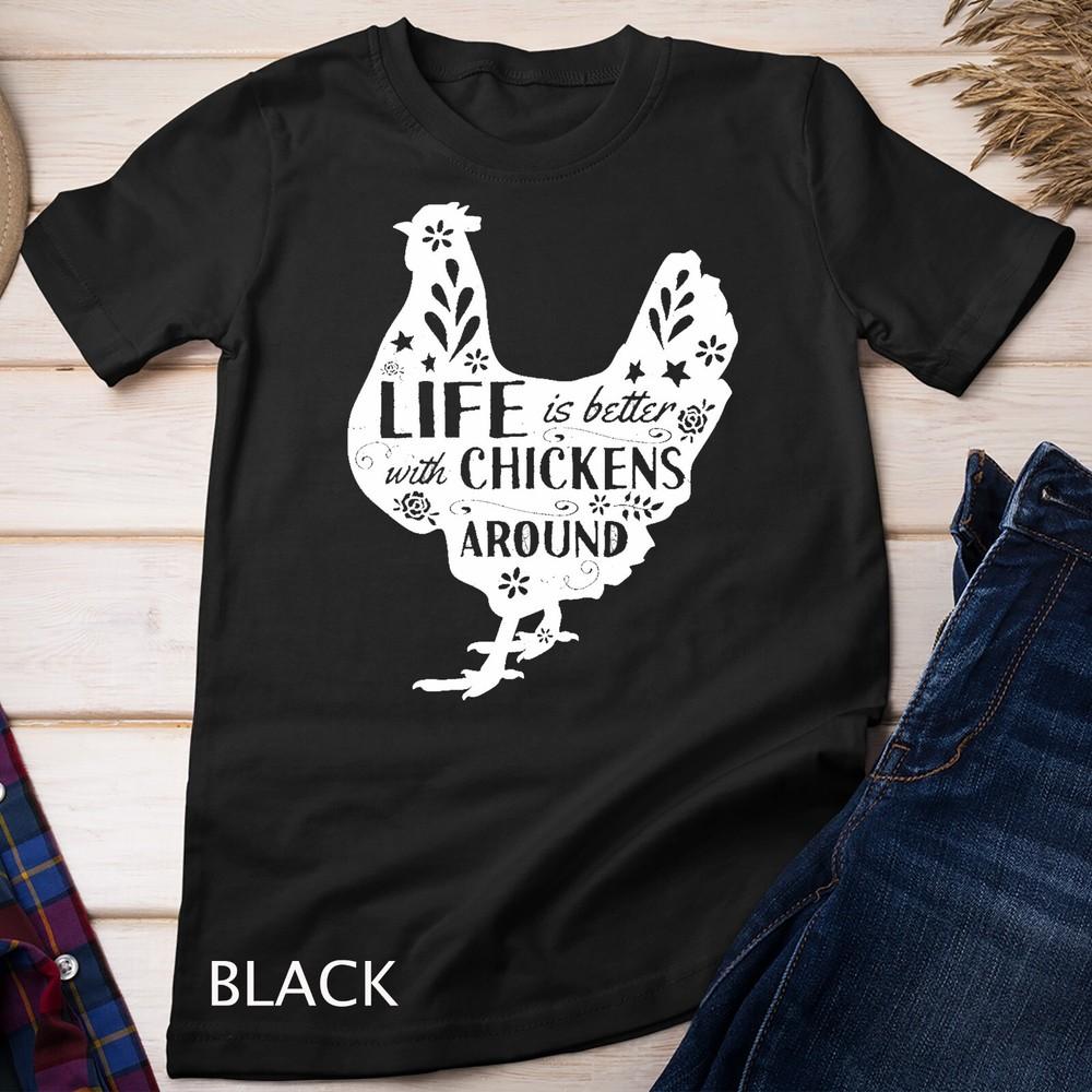 Cute Farmer Gift Idea Vintage Chicken Unisex T-shirt