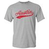 Austin City Baseball Script - Hometown Sports Team T-Shirt - Sport Grey
