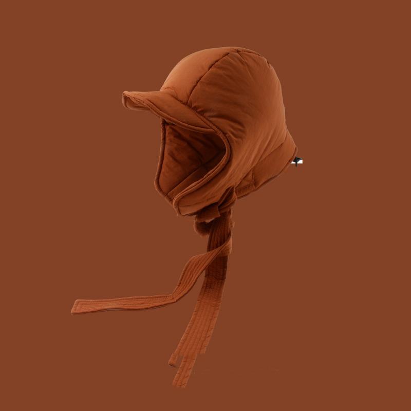 Winter new down child cold-proof thickened bag head hat fashionable versatile cycling ear hat men and women