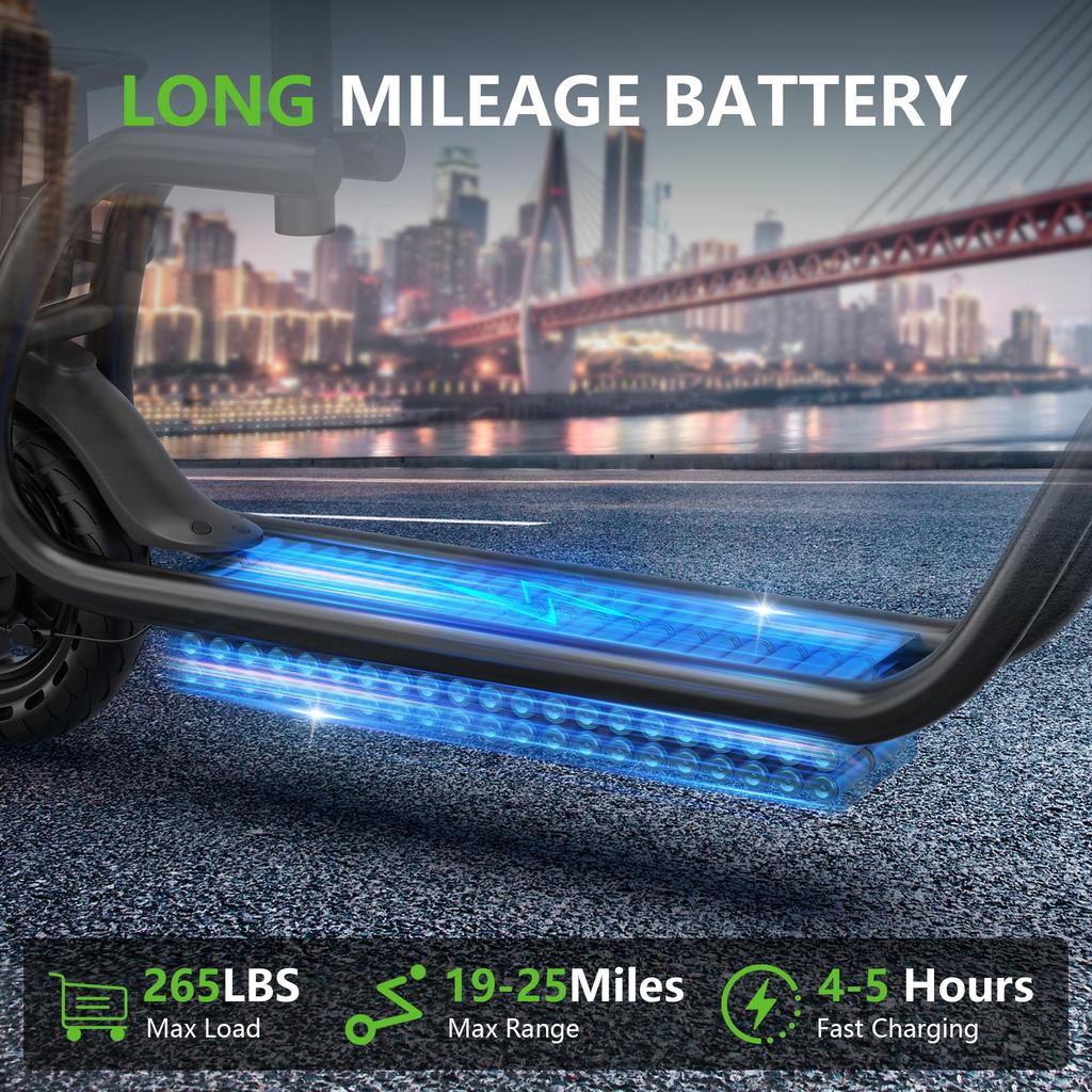 AOVOPRO H2PRO 350W Electric Scooter 8.5 Inch Wheel With Seat & Basket 19 Miles