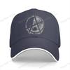 Abgenutzte Schablone Gesprüht Graffiti-Stil Anarchie Anarchistische Symbole Baseballkappe Unisex Hüte Damen Schirmmütze Winddichte Snapback Kappen