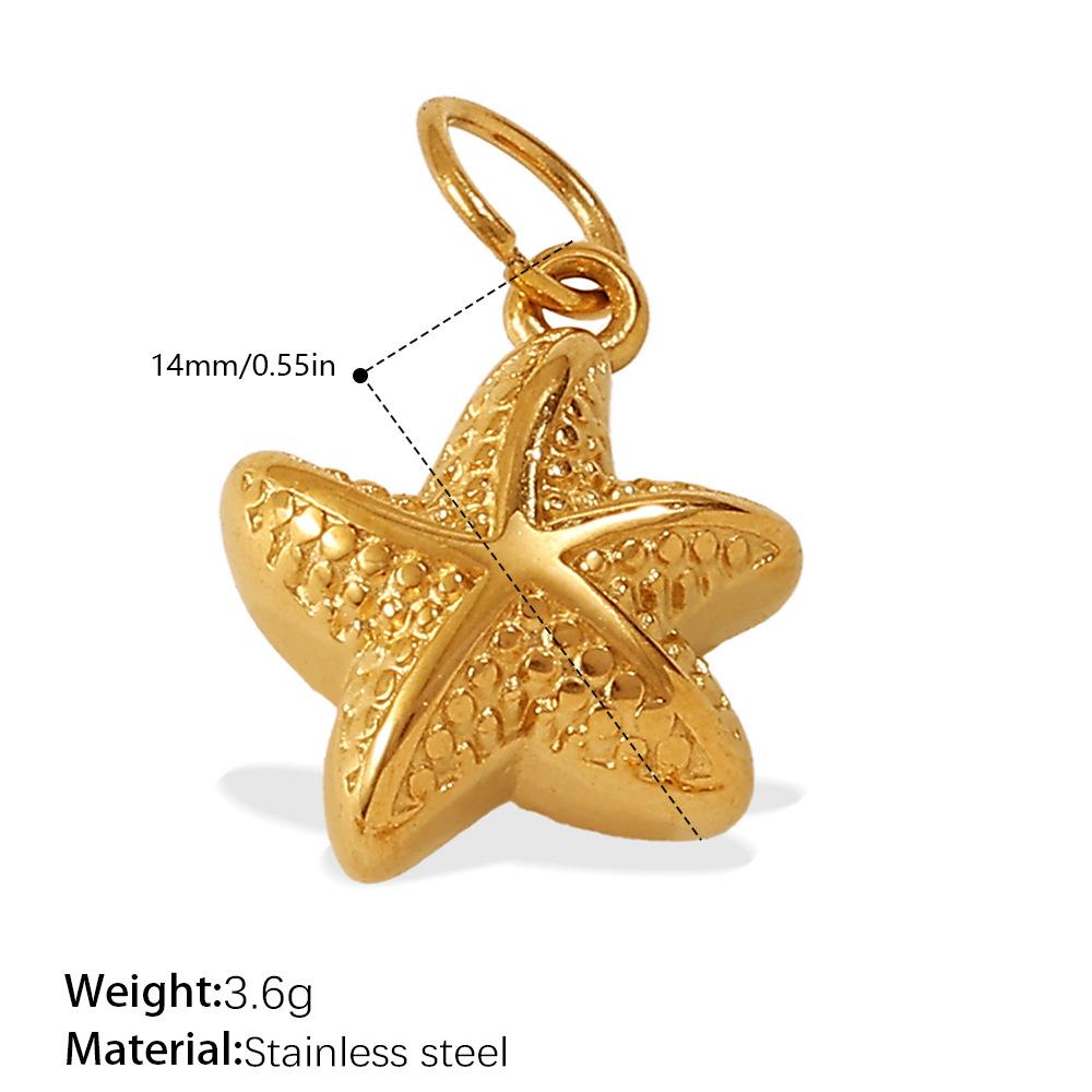 Ocean Element Conch Shell Pendant Accessories Stainless Steel Gold-Plated Beach Wind Accessories