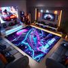 1PC Custom Name Neon Fish Adventure Theme Floor Mat Ideal for Living Room, Game Rooms, Office, Bedroom,Floor Mat Playful Design