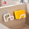 KM5242 Kitchen Sponge & Dishcloth Holder with Suction Cup, Steel Wool Scrubber, and Sink Hook.