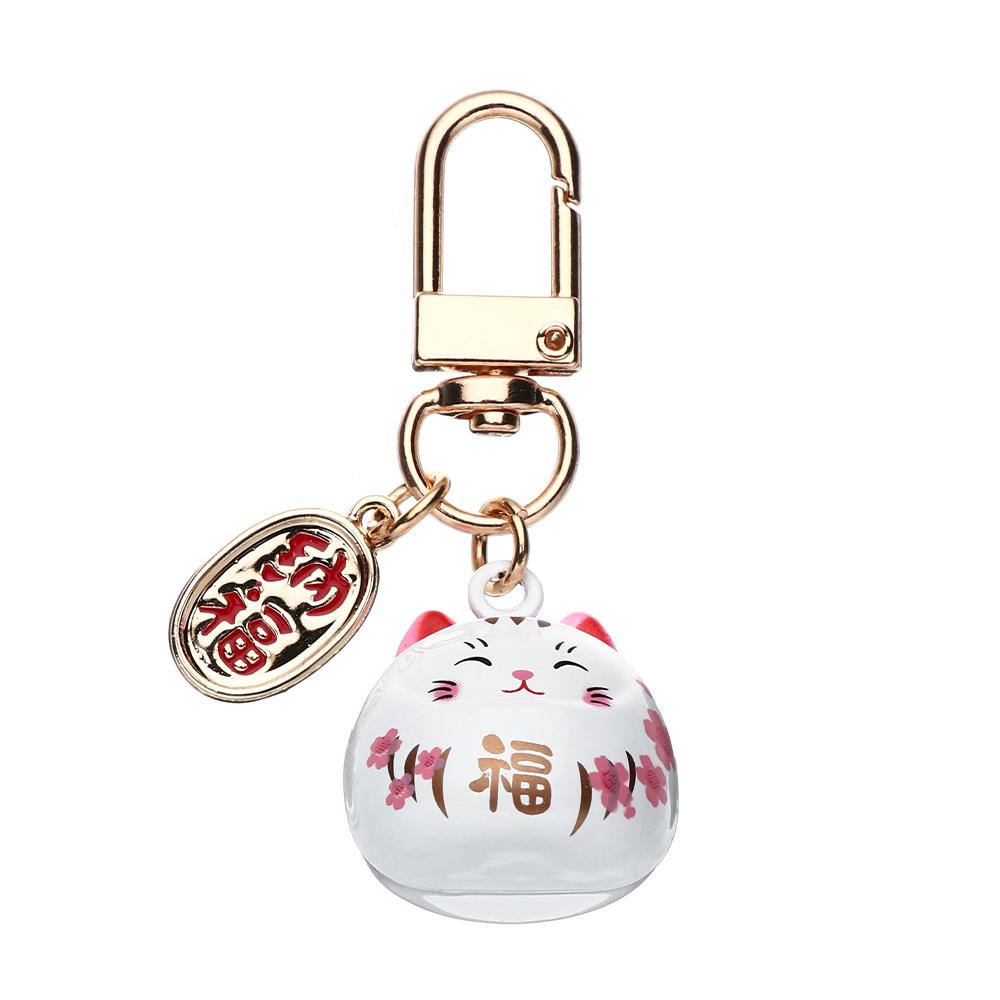 Fashion Ornaments Cute Japanese Bag Charm  Lucky Cat  Pendant Keyring Cartoon Keychain