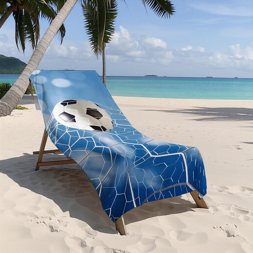 1pc Football Goal Beach Towel, Sand Resistant Quick Dry Towel, Soft Absorbent, Multipurpose for Sports, Swimming Pool, Beach