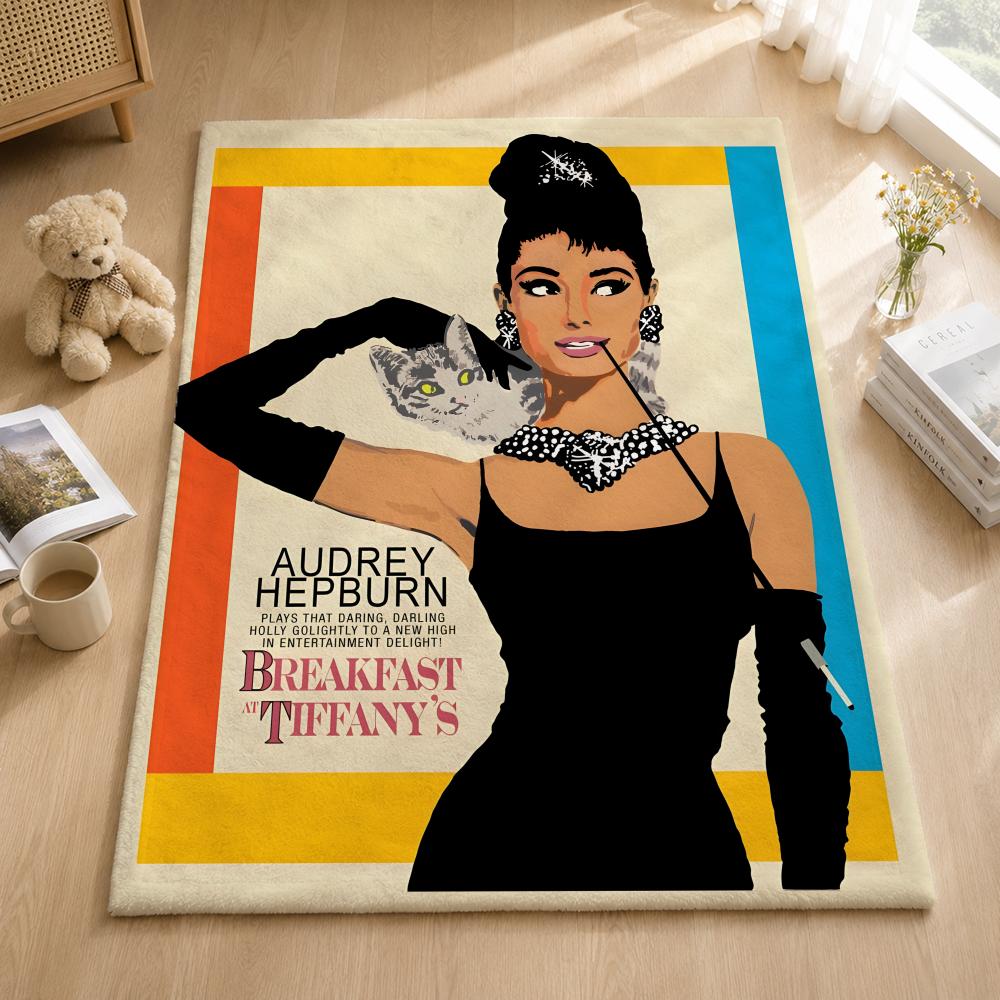 Celebrity A-Audrey Hepburn Coperte Morbide Calde Coperta in Flanella Biancheria da Letto per Letto Soggiorno Casa Divano