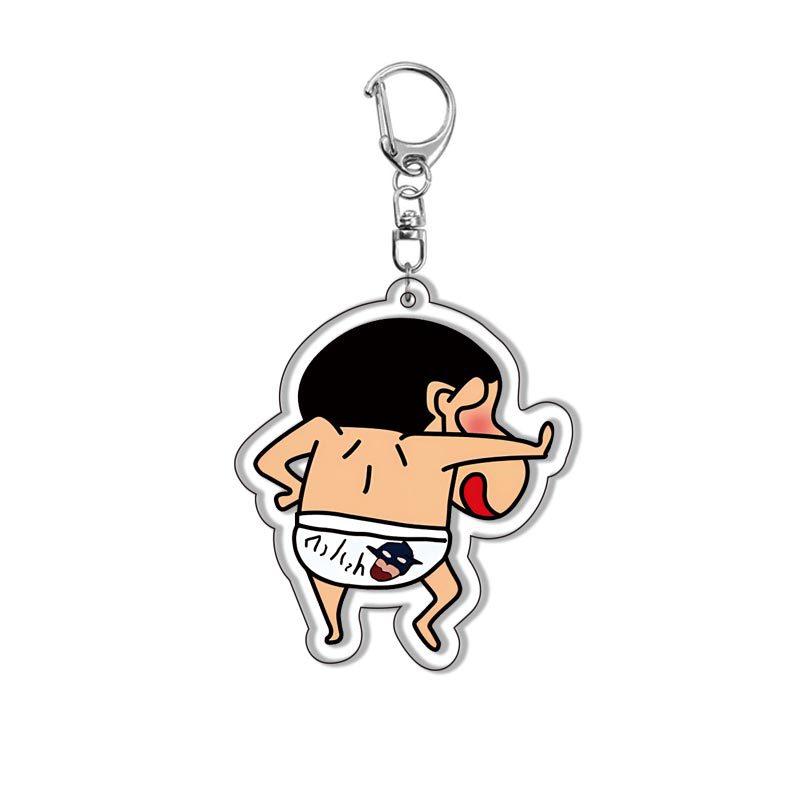 Crayon Shin-chan Acrylic Double Sided Keychain Shinnosuke Nohara Misae Nohara Cartoon Charm Anime Peripherals Cute Cartoon
