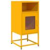 VidaXL Bedside Table Mustard Yellow 36x39x78 Cm Cold-rolled Steel, Side Table, Bedside Cabinet, Side Table 853413