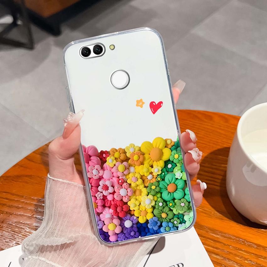 For Huawei Nova 2 2S 3 3e 4 4e 5 5i 7i 6 7 SE Luxury Clear Phone Case Beautiful Butterfly Wing Pattern Soft Silicone Anti Fall Shell For Huawei Casing