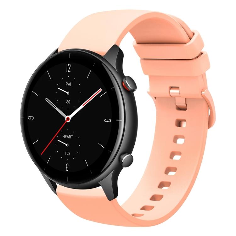 For Amazfit GTR 2e 22mm Solid Color Soft Silicone Watch Band