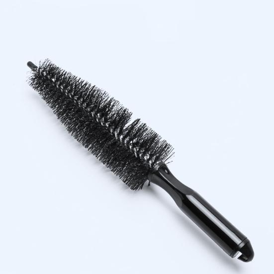 Car Tire Cleaning Brush Angled Spoke Brush Round Wheel Brush for Rim Wheel Cleaning Soft Bristles Non-Scratch Ergonomic Handle Automotive Cleaning
