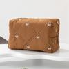 Multifunctional Bow Quilted Makeup Bag Large Capacity Women Wash Pack  Beauty Routine