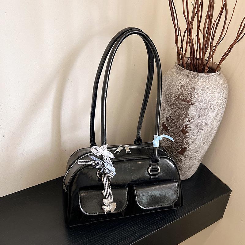 Niche Underarm Bag Women's New Large-capacity Retro Simple Commuter Bowling Fashionable Shoulder Bag