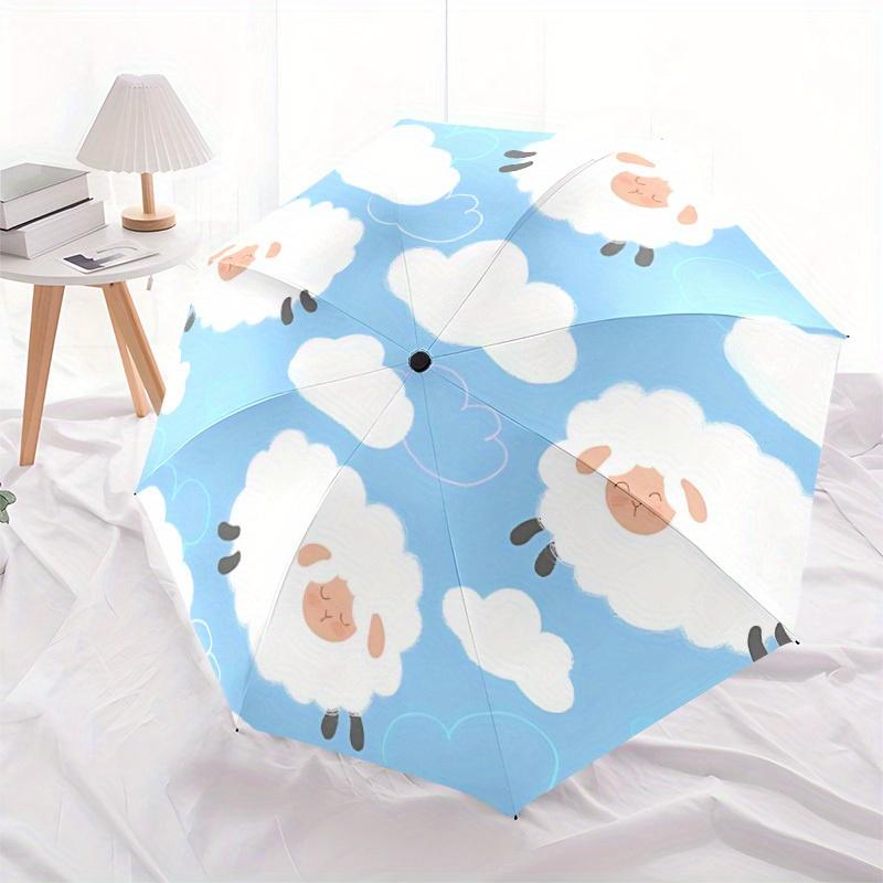 1pc Sheep, Clouds Automatic Umbrella 8-Bone Design Compact Gear for Outdoor Travel, Perfect Holiday Gift yy250827067