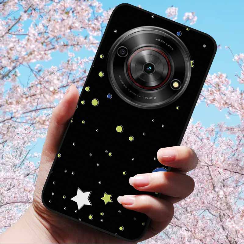 For ZTE Blade A75 5G 6.6" Cases 3D Relief Flower Soft Silicone Luxury Cover for ZTE Blade A75 5G 3D Phone Cases ZTE Blade Z2357N