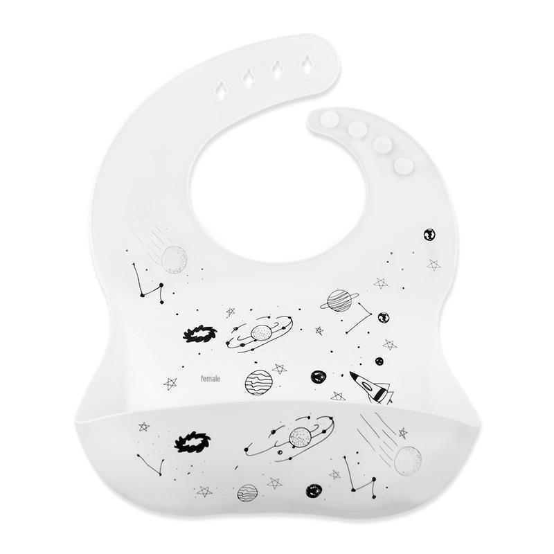 Babador de silicone à prova d'água para bebês - Babador de arroz descartável grande