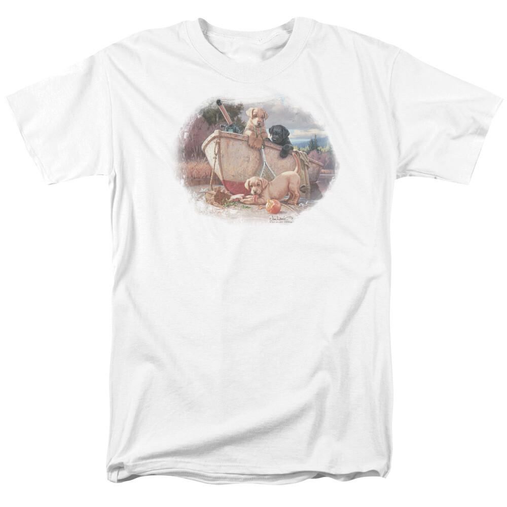 Wild Wings Lunch Break Lab Pups T-Shirt to 5X S
