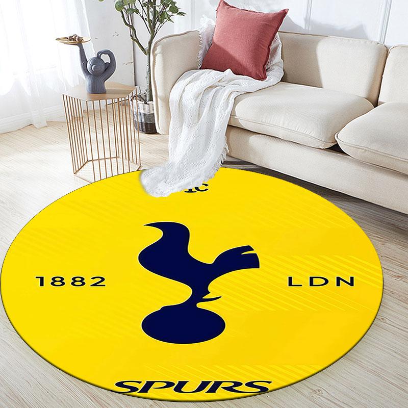 Tottenham Hotspur F.C Pattern Round rug,Carpet Rug for Living Room Bedroom Playroom ,Non-slip Floor Mat,Holiday Gifts and Birthday Gifts.