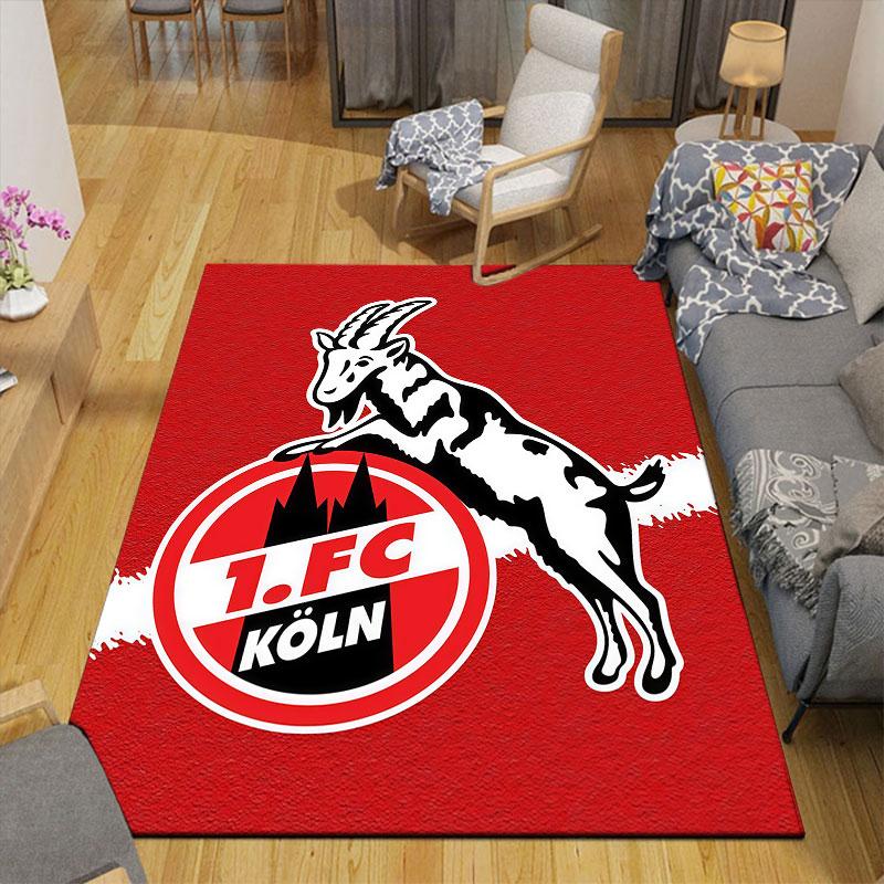 1. FC Cologne Flannel Printed Carpet, Home Sofa Decoration for Living Room & Bedroom, Non‑Slip Play Flannel Floor Mat for Game Room