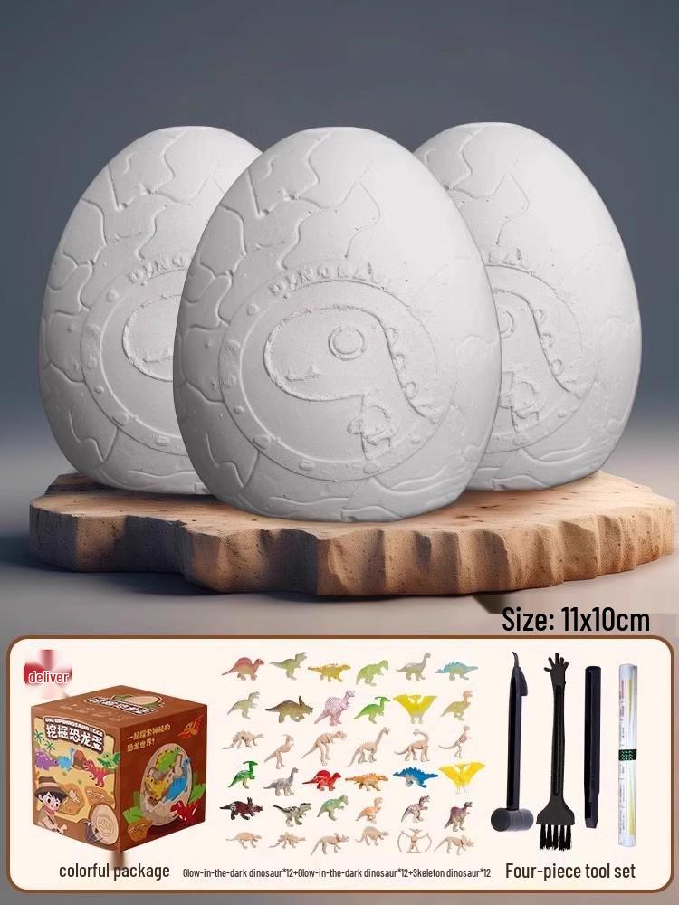 Dinosaur Fossil Excavation Toy - Gem and Skeleton Treasure Hunt for Kids