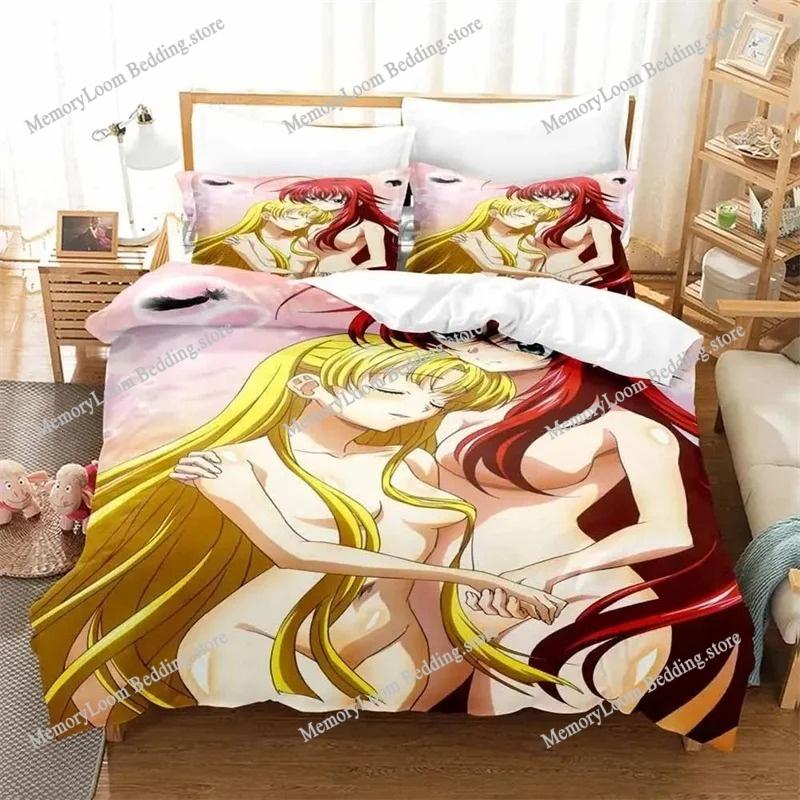 High School DXD Bedding Set Single Twin Full Queen King Size Bed Set Aldult Night Sleep Set Date A Live Nightlife Anime Cartoon