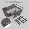 Generic Bicycle Rear Cargo Basket Sturdy Multifunctional with Carry Handle