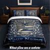 American Patriotic Theme Custom Text Or Name 3Pcs Bedding Set,1 Flat Sheet & 2 Pillowcases Personalized Home Bedding