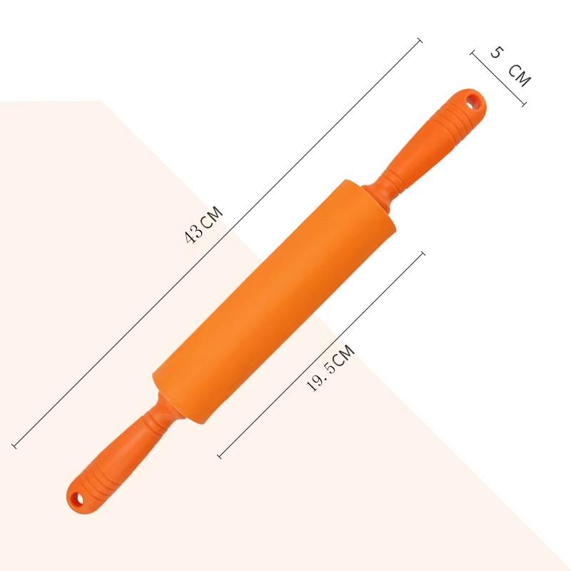 32/30/43cm Silicone Rolling Pin Non-Stick Pastry Dough Flour Roller Fondant Cake Noodles Dumpling Roller for Kitchen Baking Tool