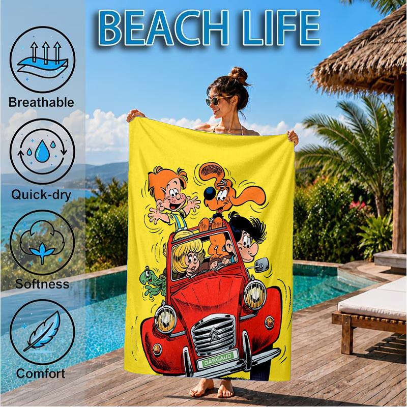 Dog Boule Beach Towel, Microfiber Beach Towel, Perfect For Pool, Beach, Travel, Home Decor Beach Party Fan Gifts