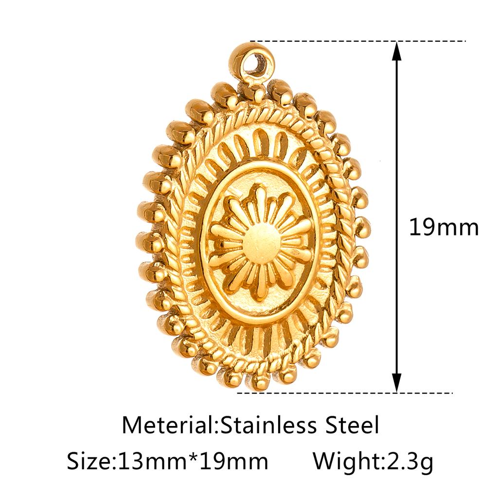 3pcs/Lot Stainless Steel Casting Sunburst Sun Moon Star Charms Pendant For DIY Necklace Bracelet Earrings Jewelry Accessories