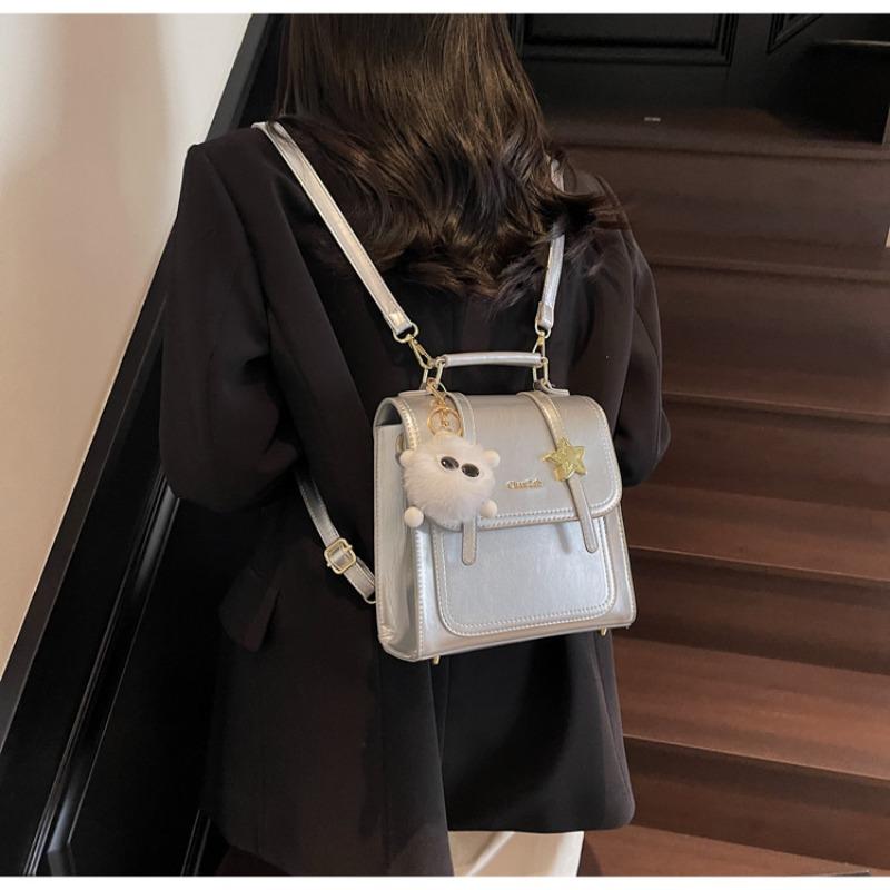 Premium texture women's new popular fashion commuter schoolbag college student hand carry small backpack backpack