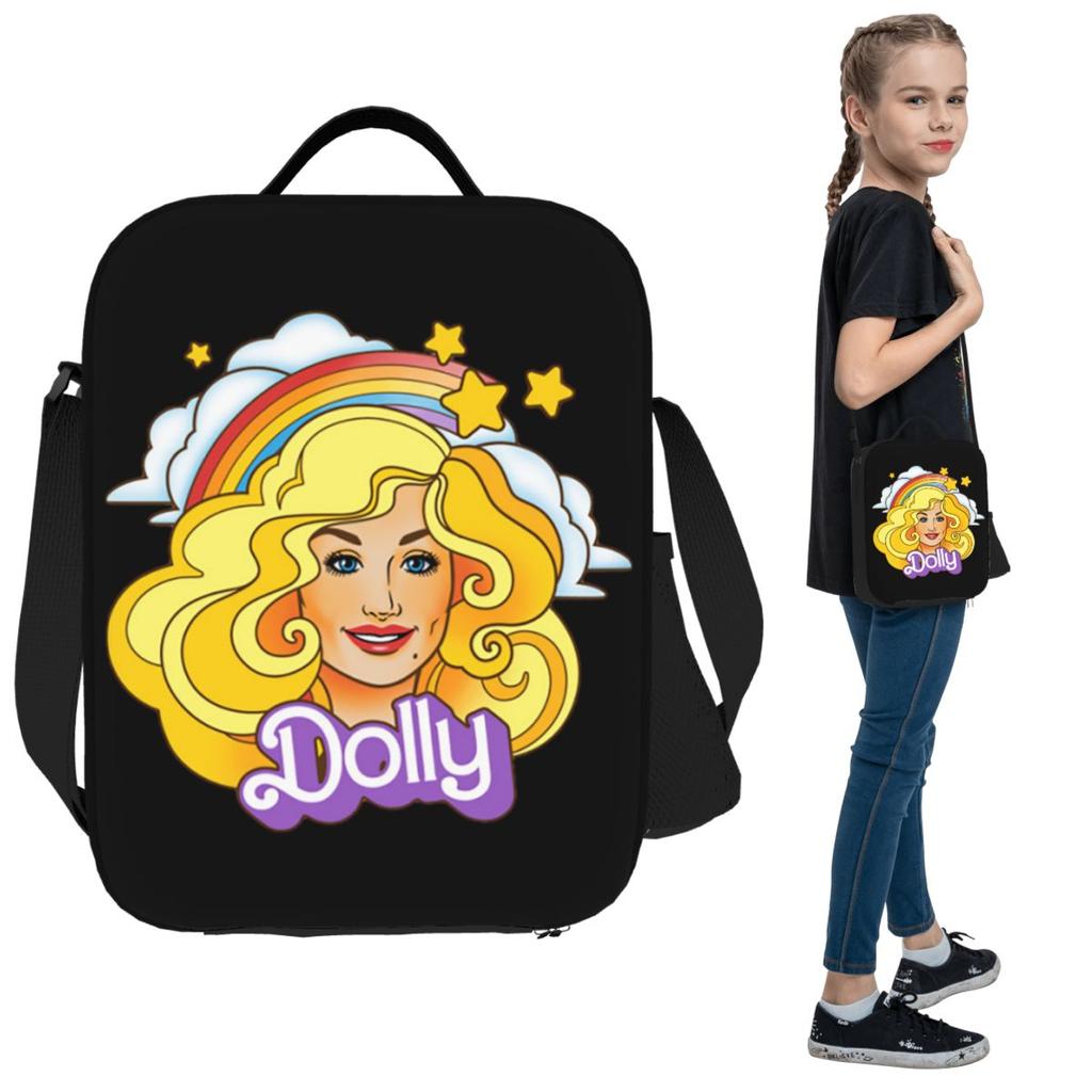 Dolly Doll Insulated Lunch Bag for Women Office Cooler Thermal Food Box Tote Portable Lunch Boxes Container