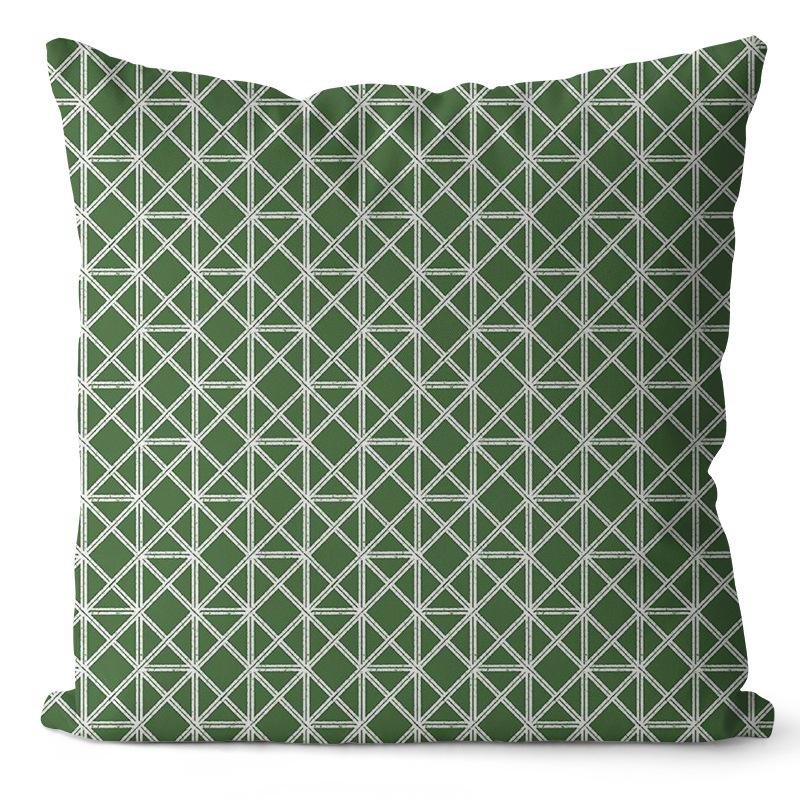 Green Plant Pillow Cover Geometric Cushion Home Bedside Sofa Cushion Cover