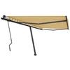 VidaXL Manual Retractable Freestanding Awning, 400x300 Cm Yellow and White