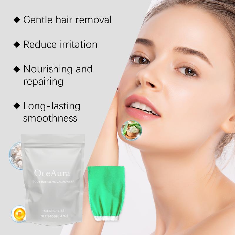Full Body Hair Removal Powder Dry Touch Mild Formula Effective for Leg Arm Armpit Easy Application Home Spa Solution